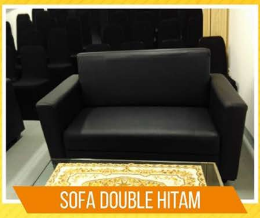 Sofa Double Hitam Kontemporer